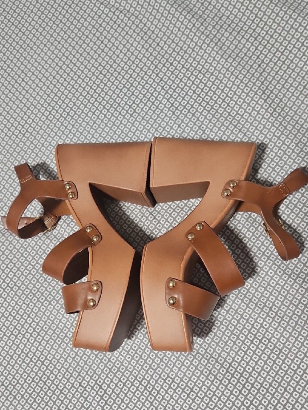 Madden Girl Women’s Brown Strappy Block Heel Sandals - Picture 2 of 7